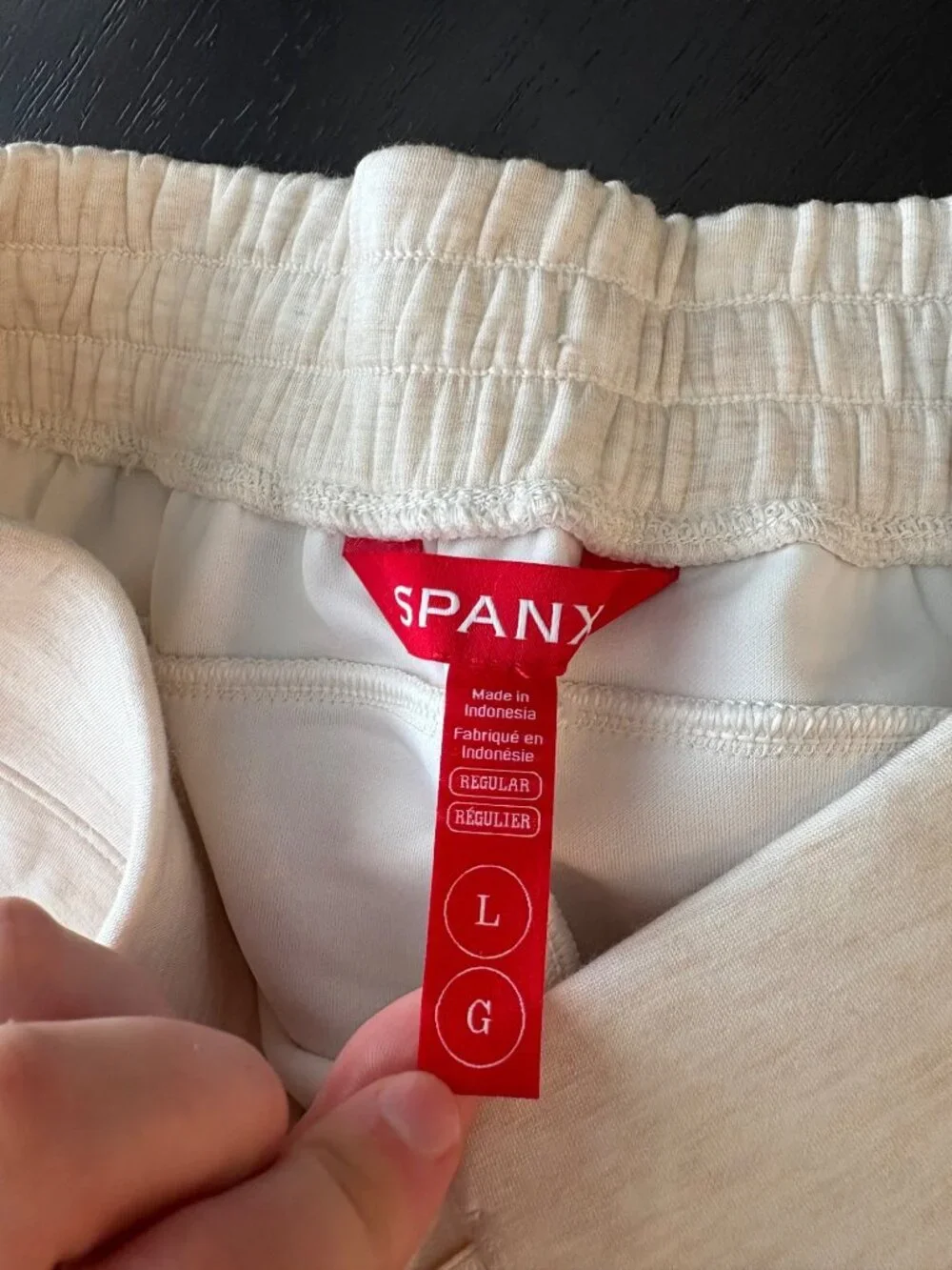 NEW Spanx Air Essentials Wide-Leg Pants Pull-On Oatmeal Heather Loungewear Large